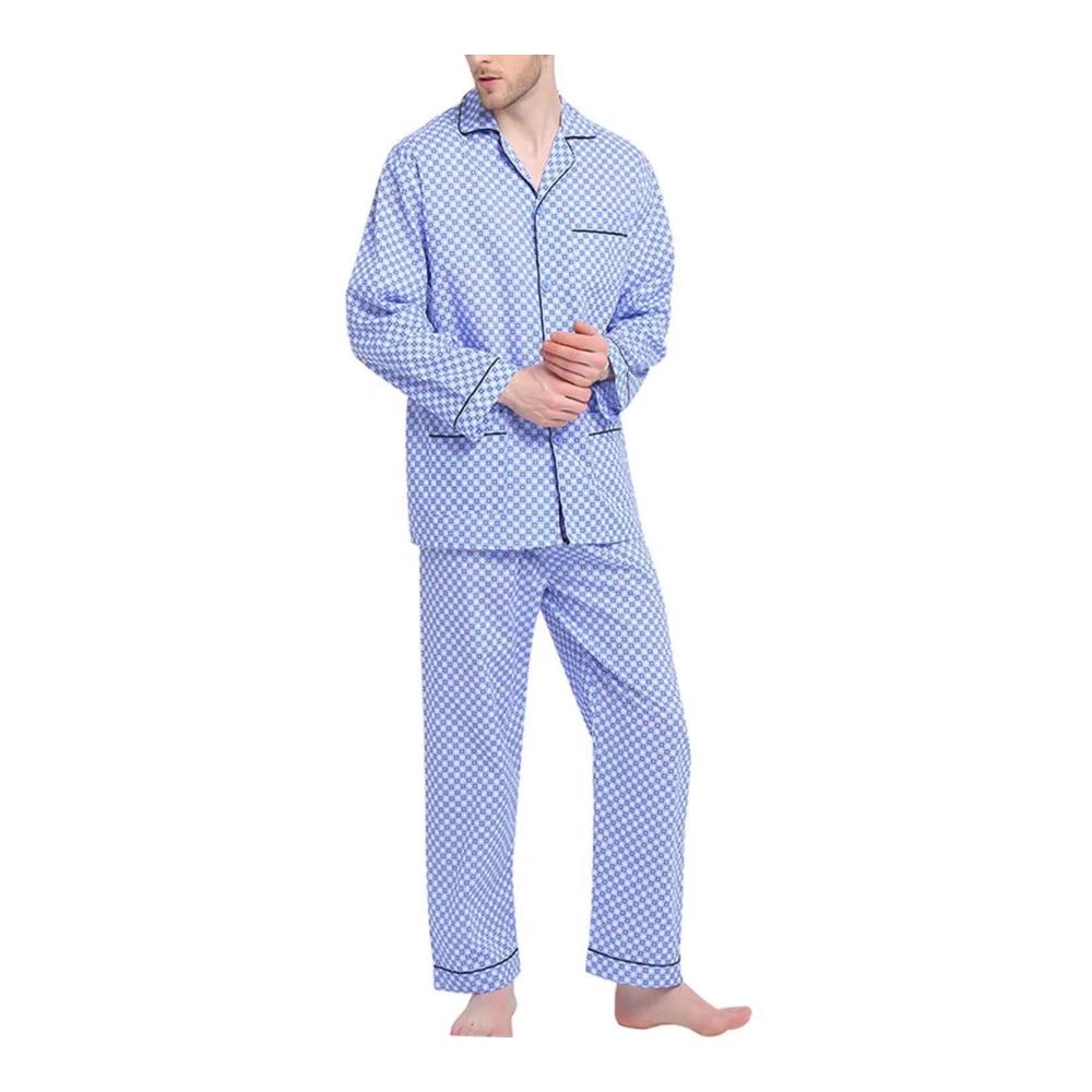 Blau mit Karierten Drucken