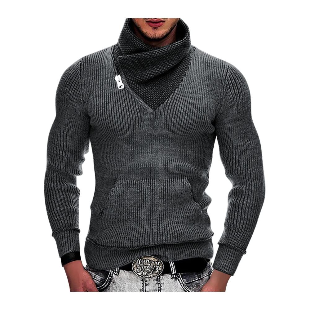 03dunkelgrau Herren Pullover Strickjacke