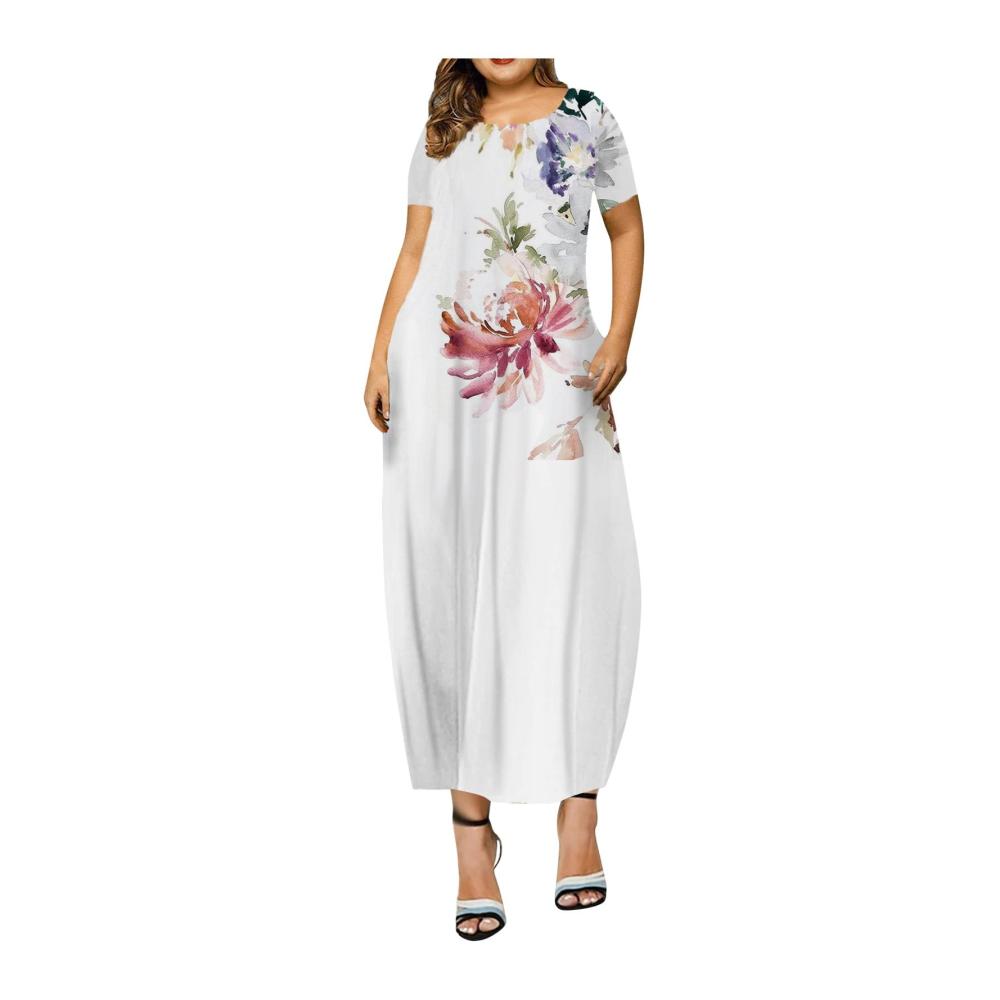 04-weiß Sommerkleid Damen Kurz