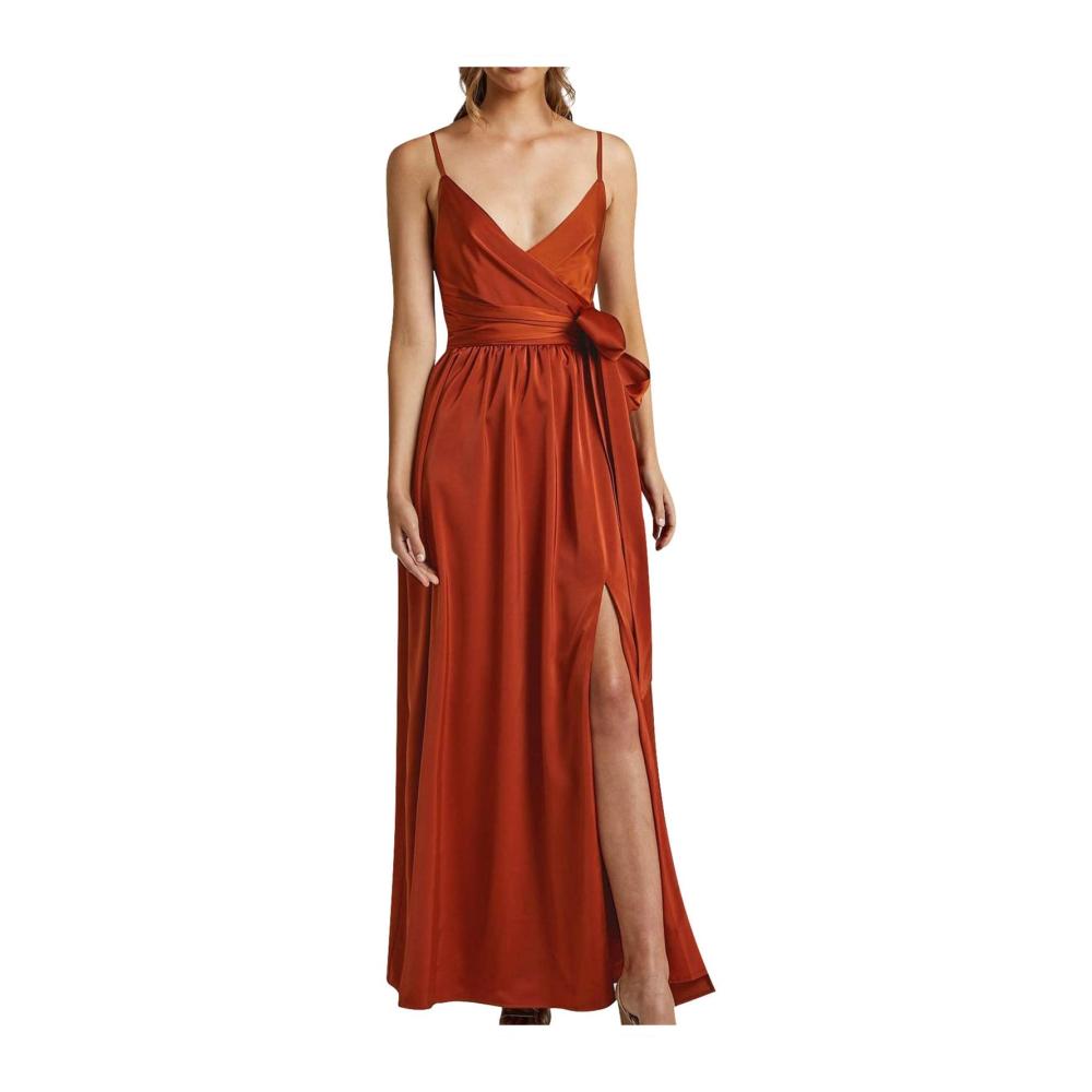 02orange Damen Elegant Strickkleid