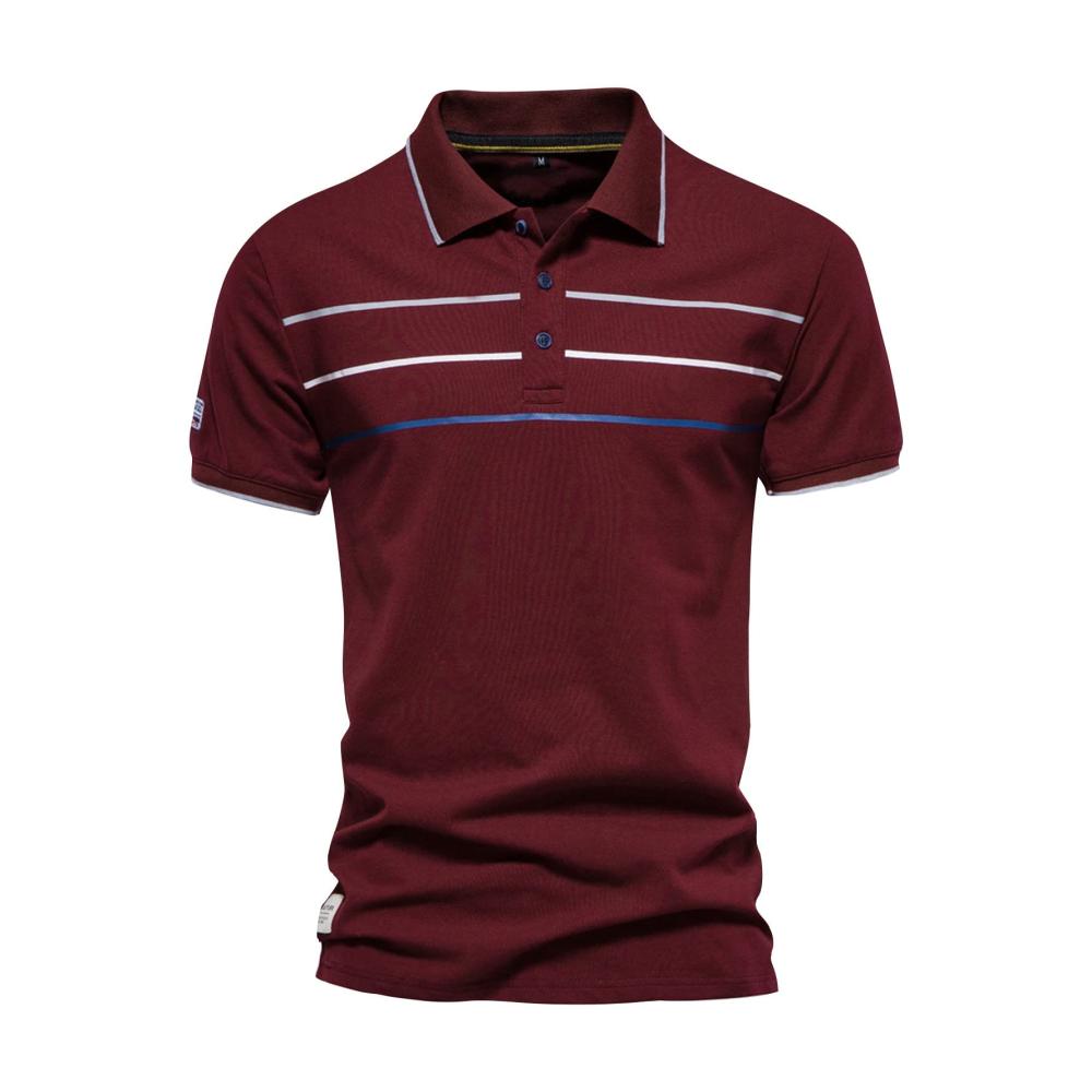 06-weinrot Kurzarm Shirts Herren