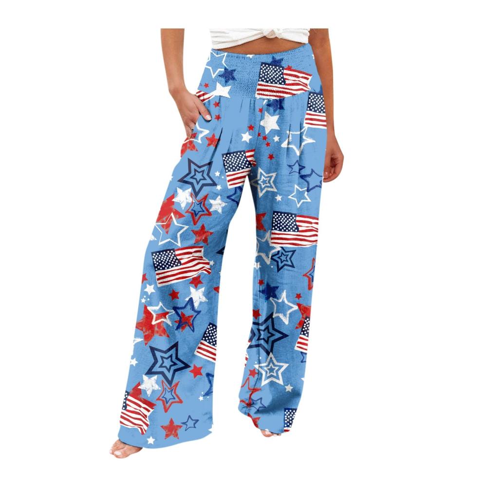 06-blau Damen Hosen Sommer