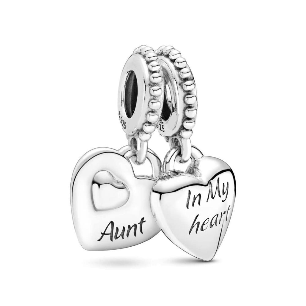 Aunt & Niece Split Heart Charm