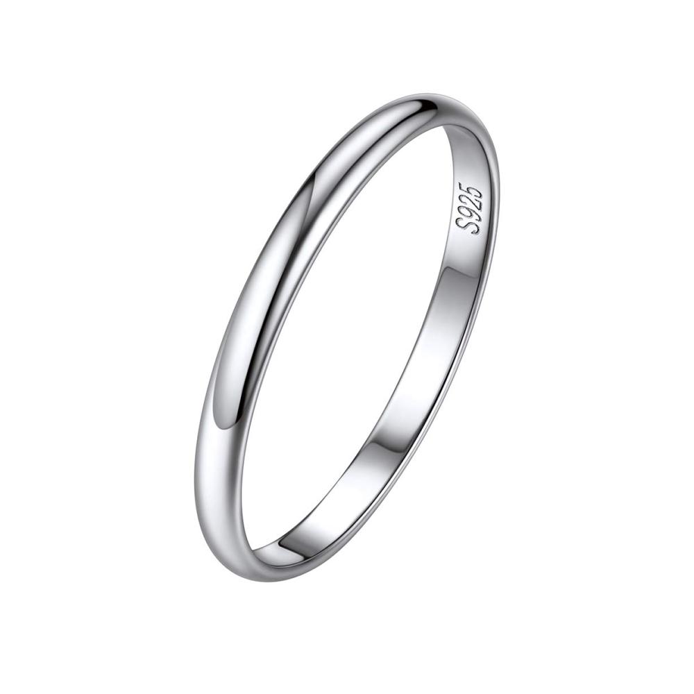 A 2mm Bandring-silber