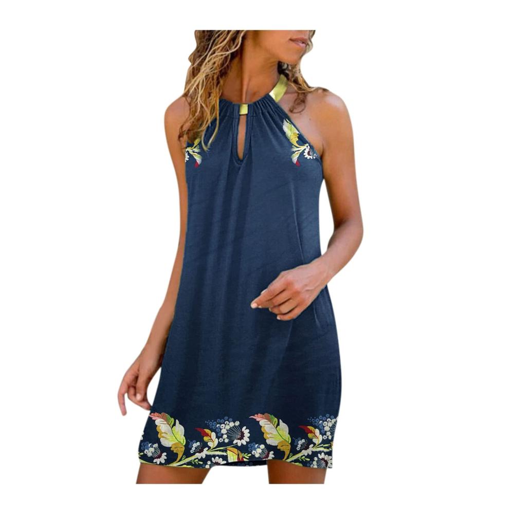 02-marine Sommerkleider Damen