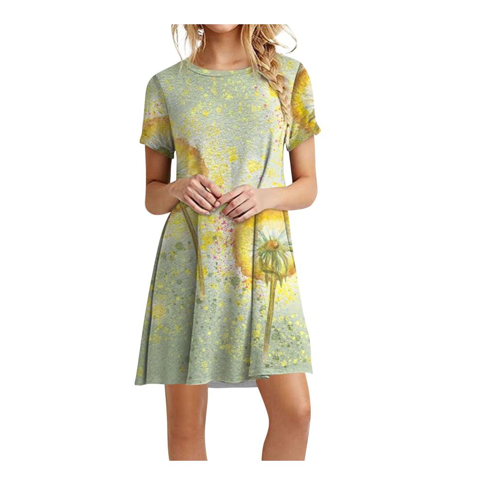 08-mehrfarbig Damen Sommerkleider