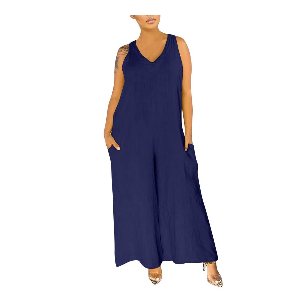 02-dunkelblau Sommerkleid Damen Lang