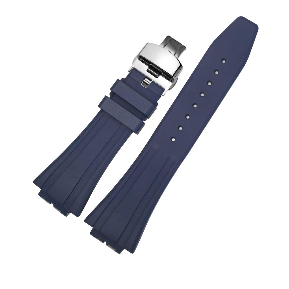 Blaues Armband silberfarbene Schnalle