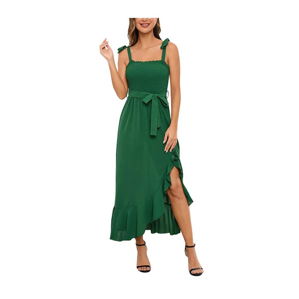 06-grün Damen Sommerkleider