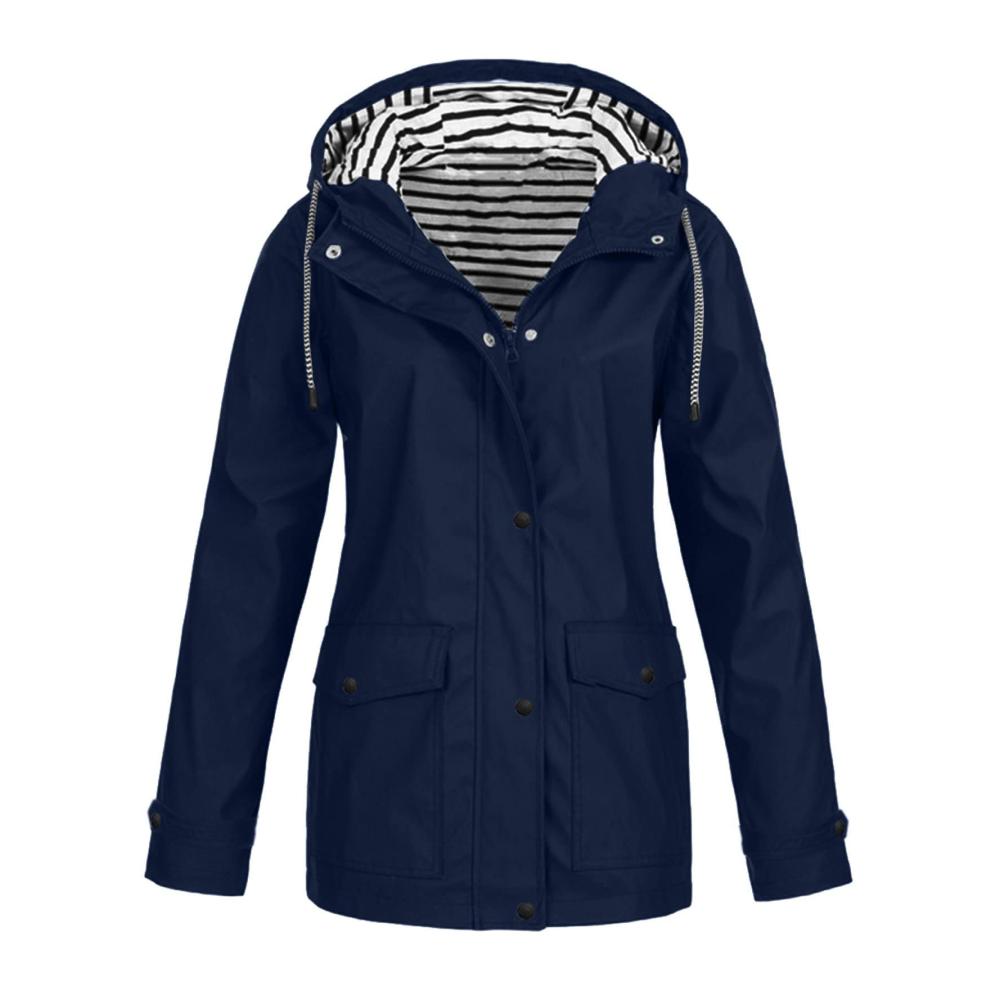 01-marine Regenjacke Damen Wasserdicht