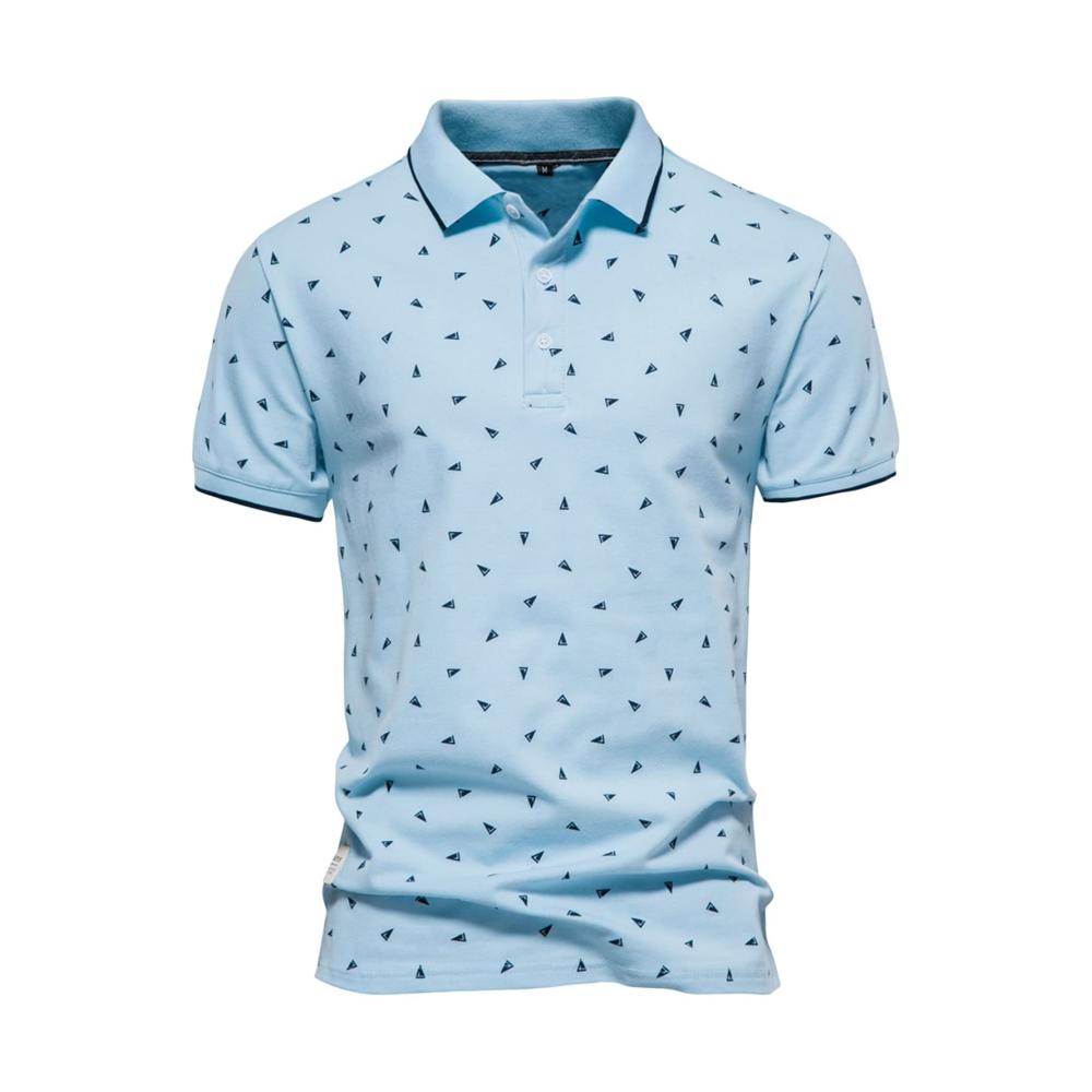 05-hellblau Kurzarm Shirts Herren