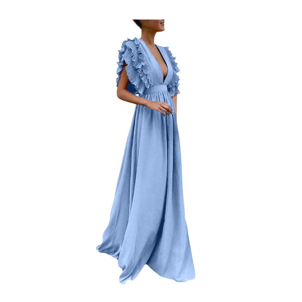 03hellblau Kleid Damen Partykleid Kleider