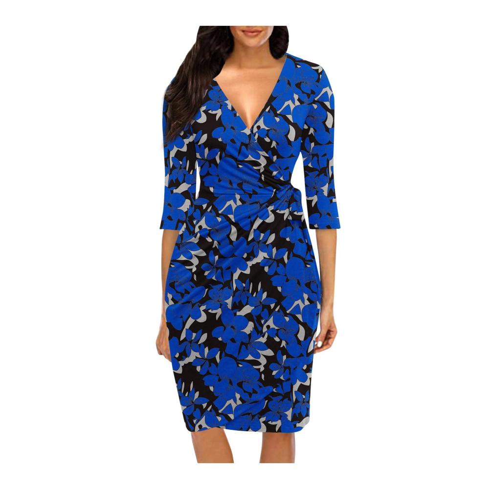02-königsblau Sommerkleid Damen