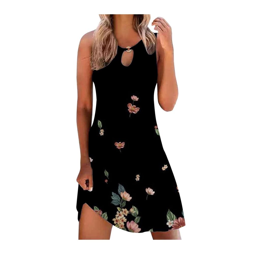 05-schwarz Sommerkleider Damen