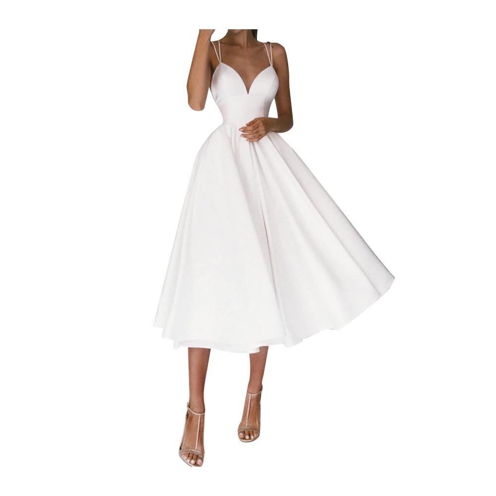 01weiß Kleid Damen Partykleid Kleider