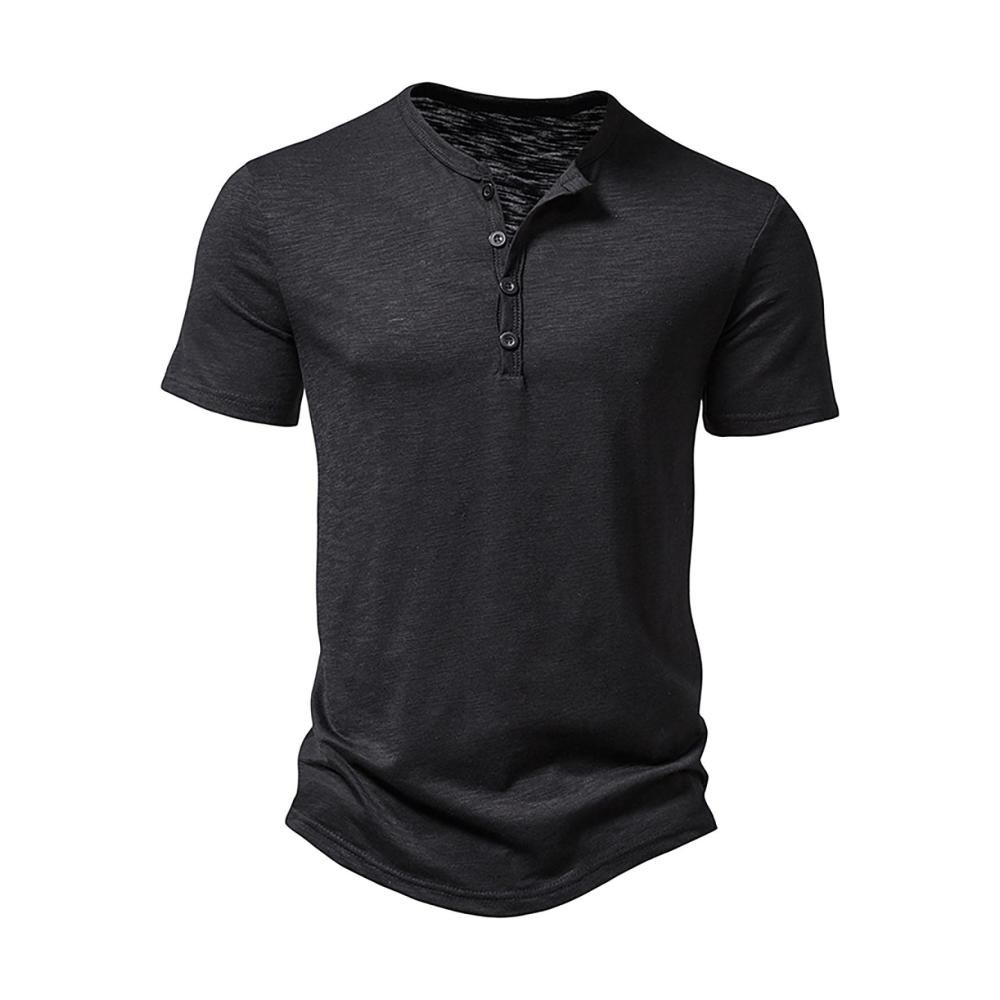 01-schwarz Herren Kurzarm Shirt