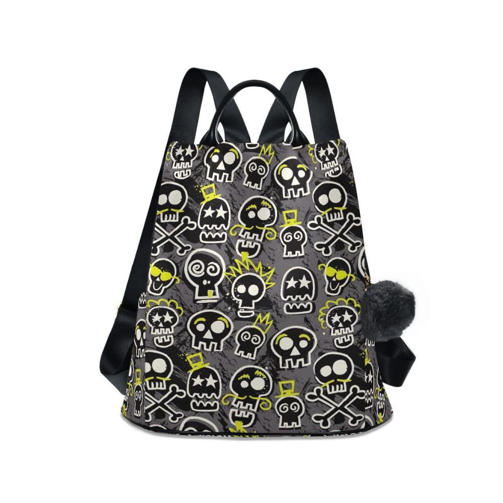Vintage Totenkopf Gelb Grau