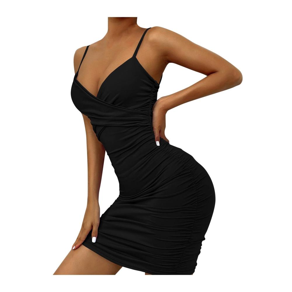 01schwarz Kleid Damen Partykleid Kleider