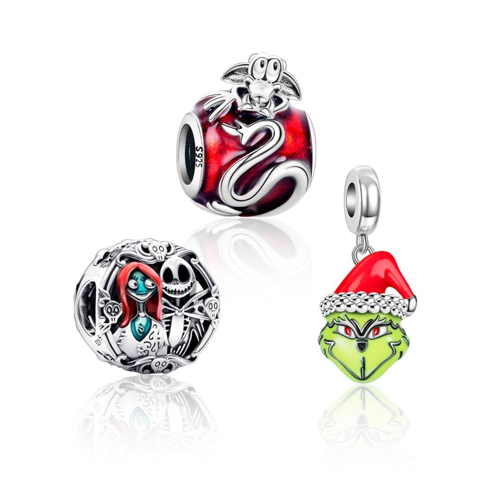 Christmas Monster Dragon Zombie Bride Skull Charm