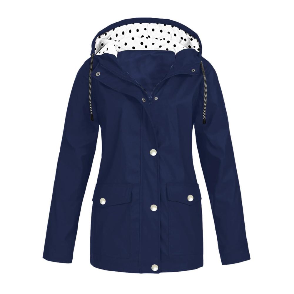 01-Marine Damen Regenjacke Wasserdicht Atmungsaktiv