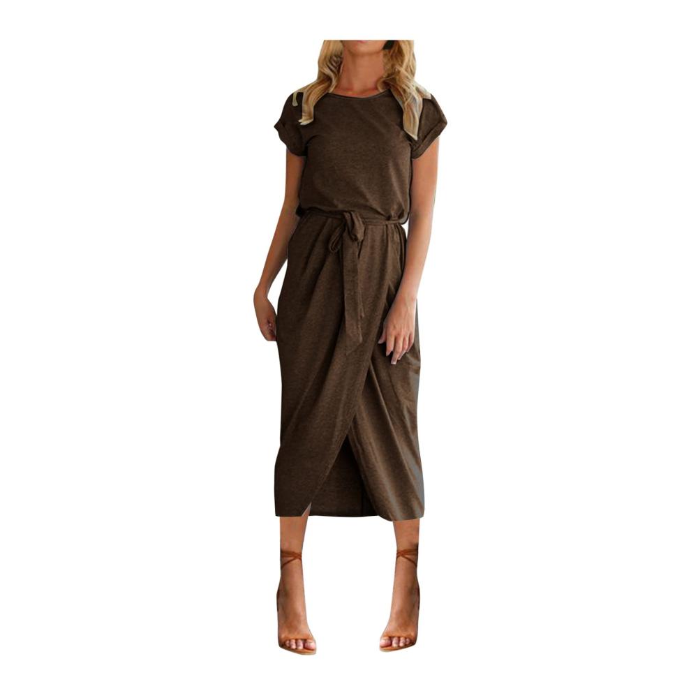 02-grau Sommerkleid Damen