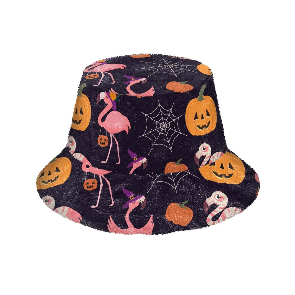 Halloween Flamingo Kürbis Spinnennetz