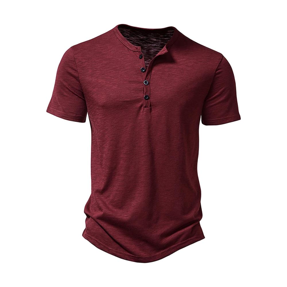 01-weinrot Herren Kurzarm Shirt