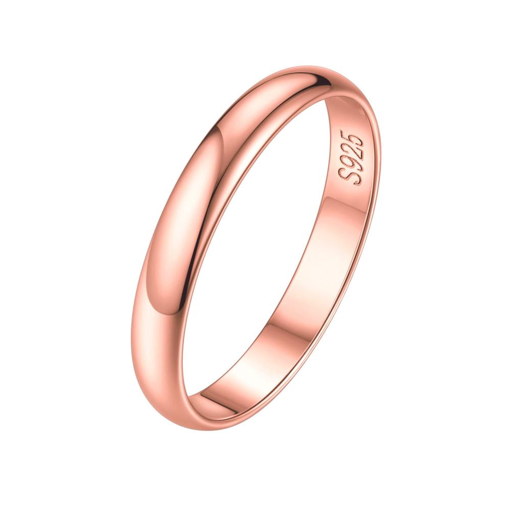 B 3mm Bandring-Rosegold