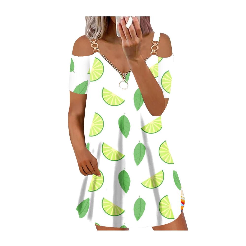 02-grün Sommerkleider Damen