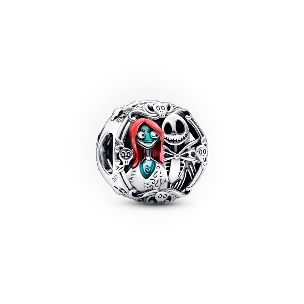 Zombie Bride and Skeleton Man Charm