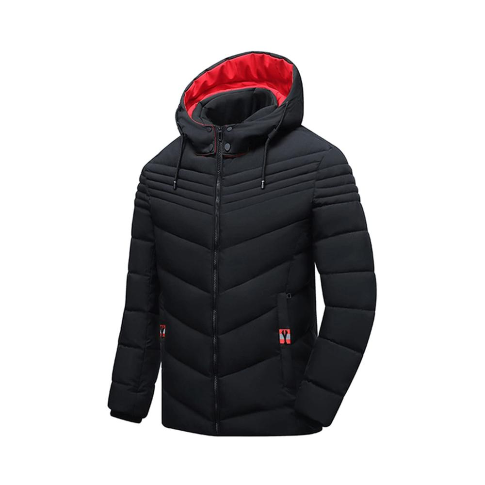 02schwarz Herren Wintermantel