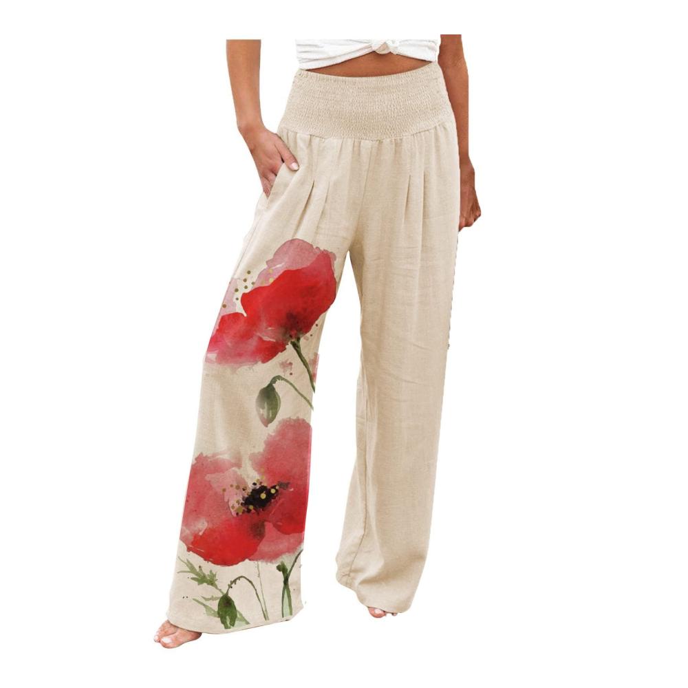 02-rot Damen Hosen Sommer