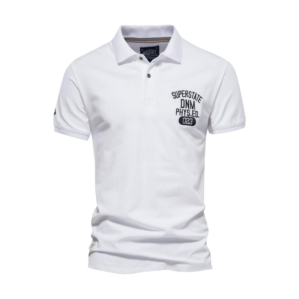 01-weiß Kurzarm Shirts Herren