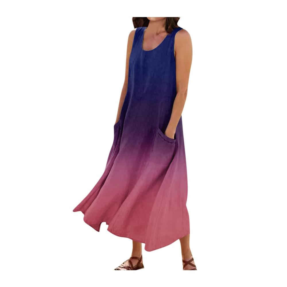 05-lila Sommerkleid Damen Lang