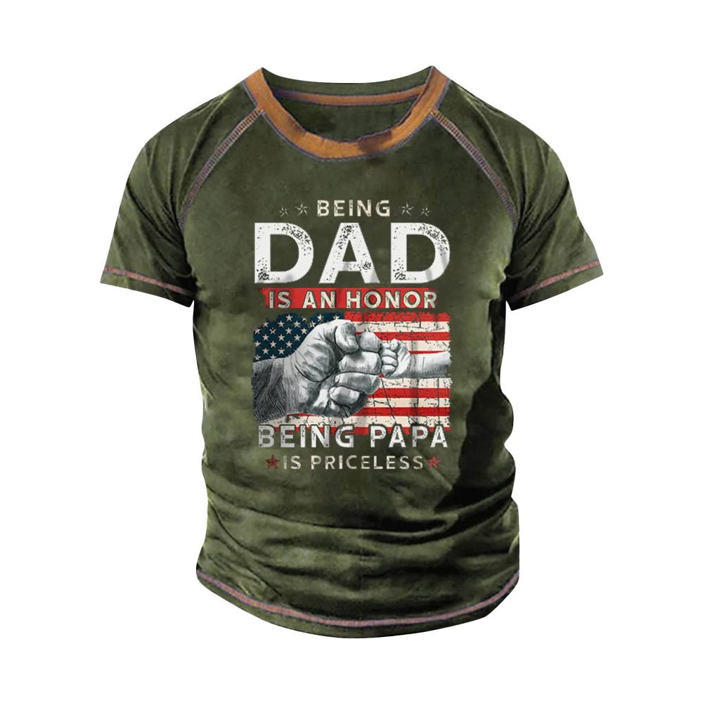 05-armeegrün Kurzarm Shirts Herren