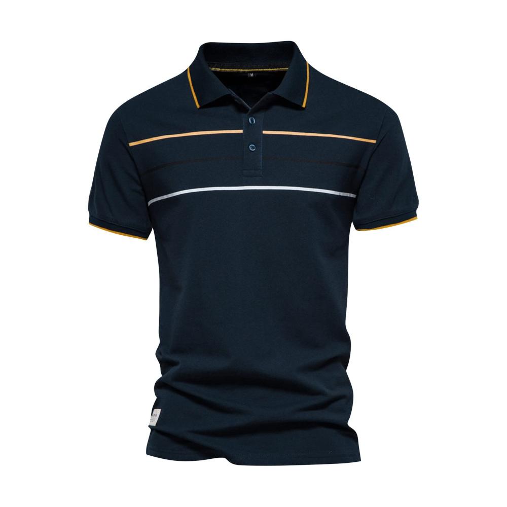 06-marine Kurzarm Shirts Herren