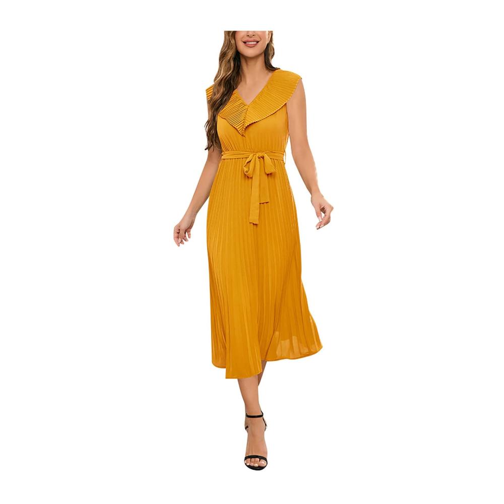 01-gelb Damen Sommerkleider