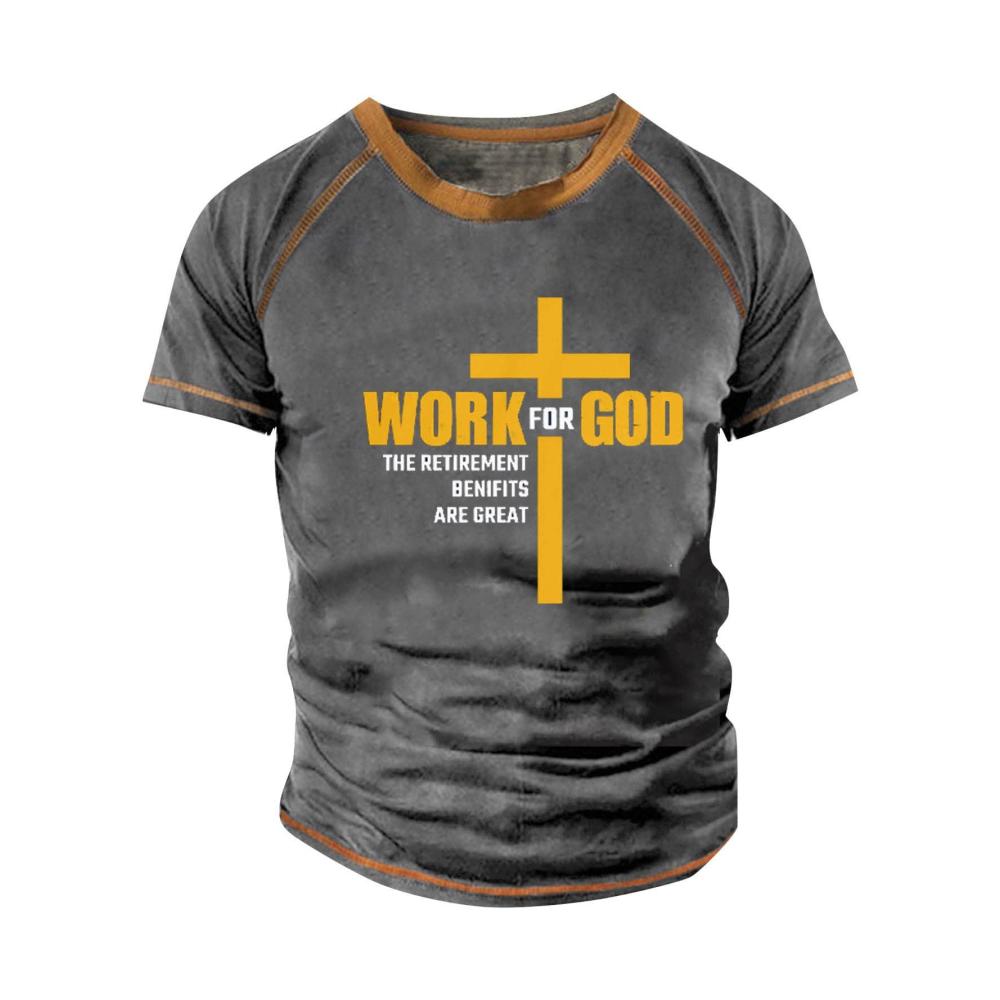 02-grau Kurzarm Shirts Herren