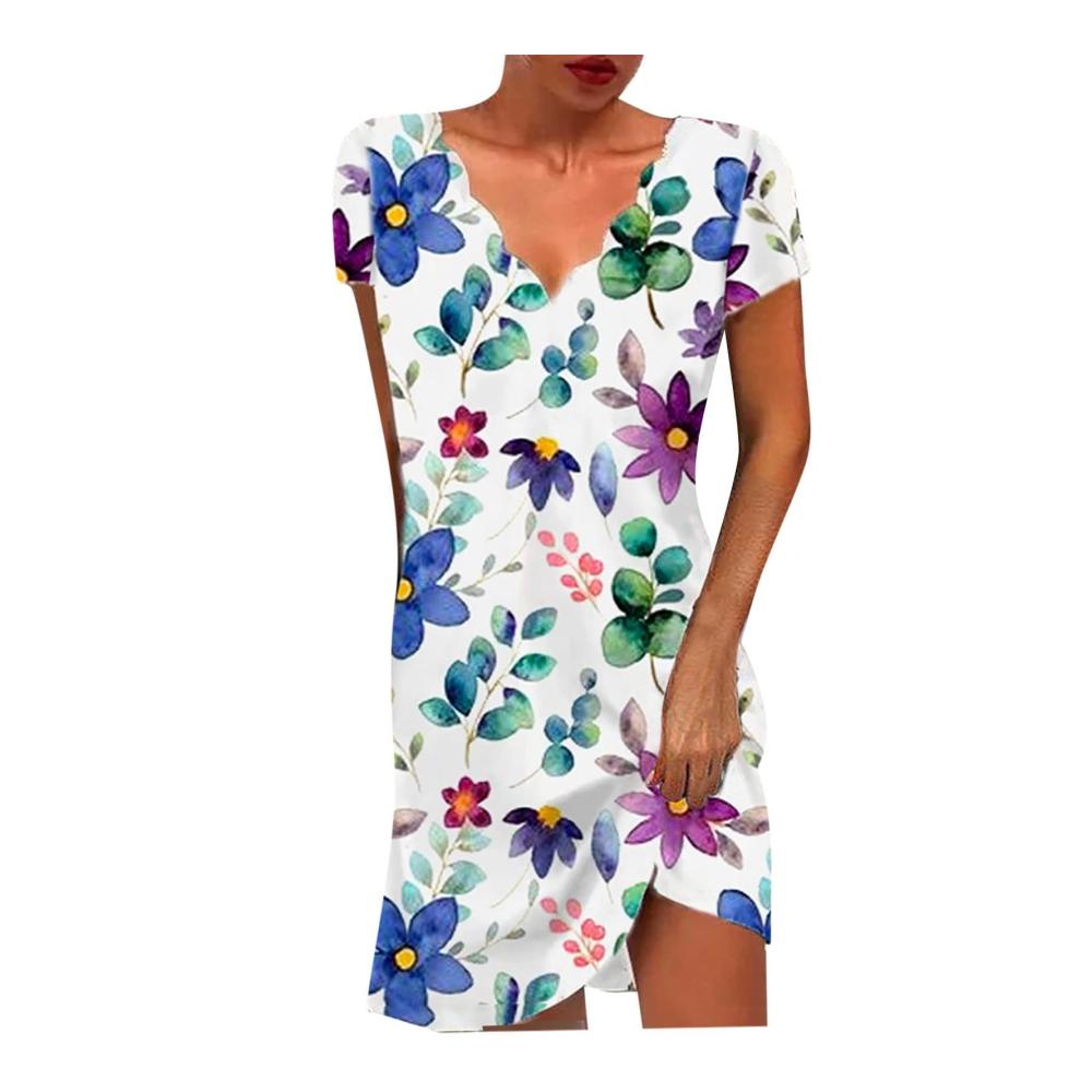 03-weiß Sommerkleider Damen