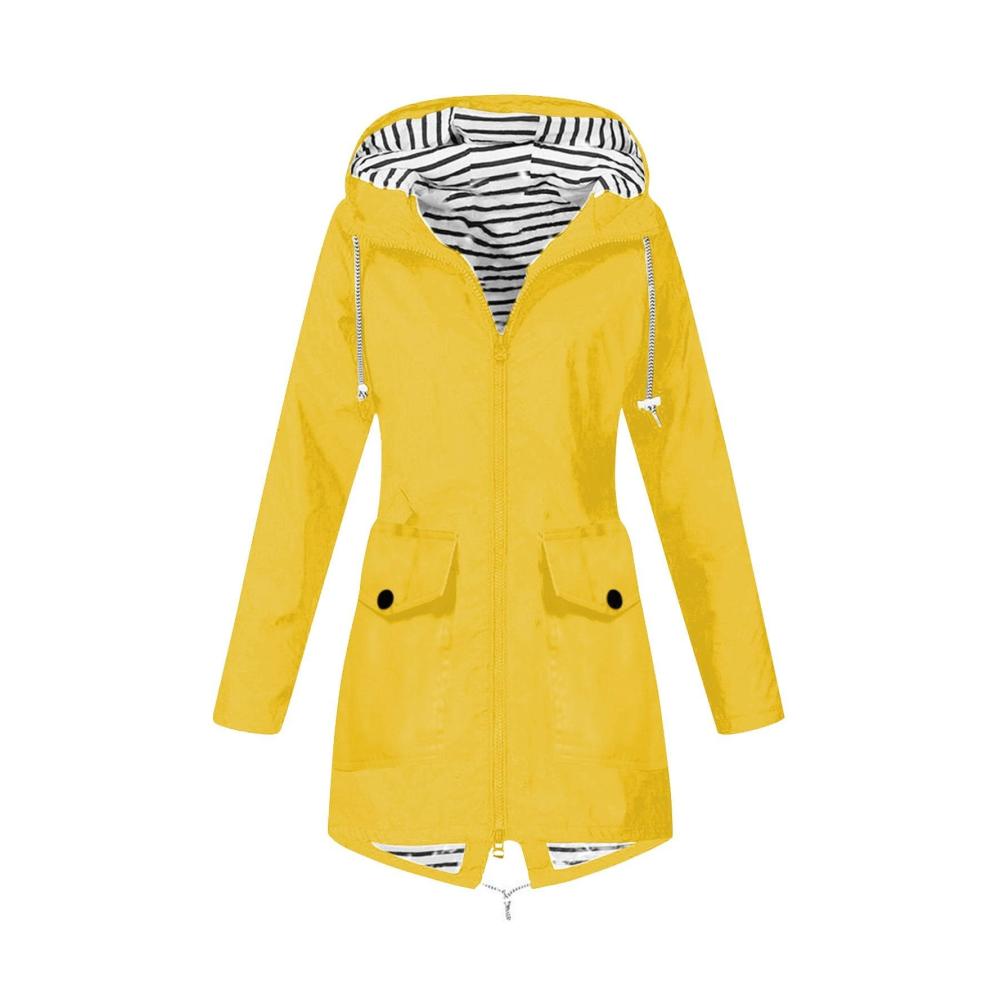 03-Gelb Damen Regenjacke Wasserdicht