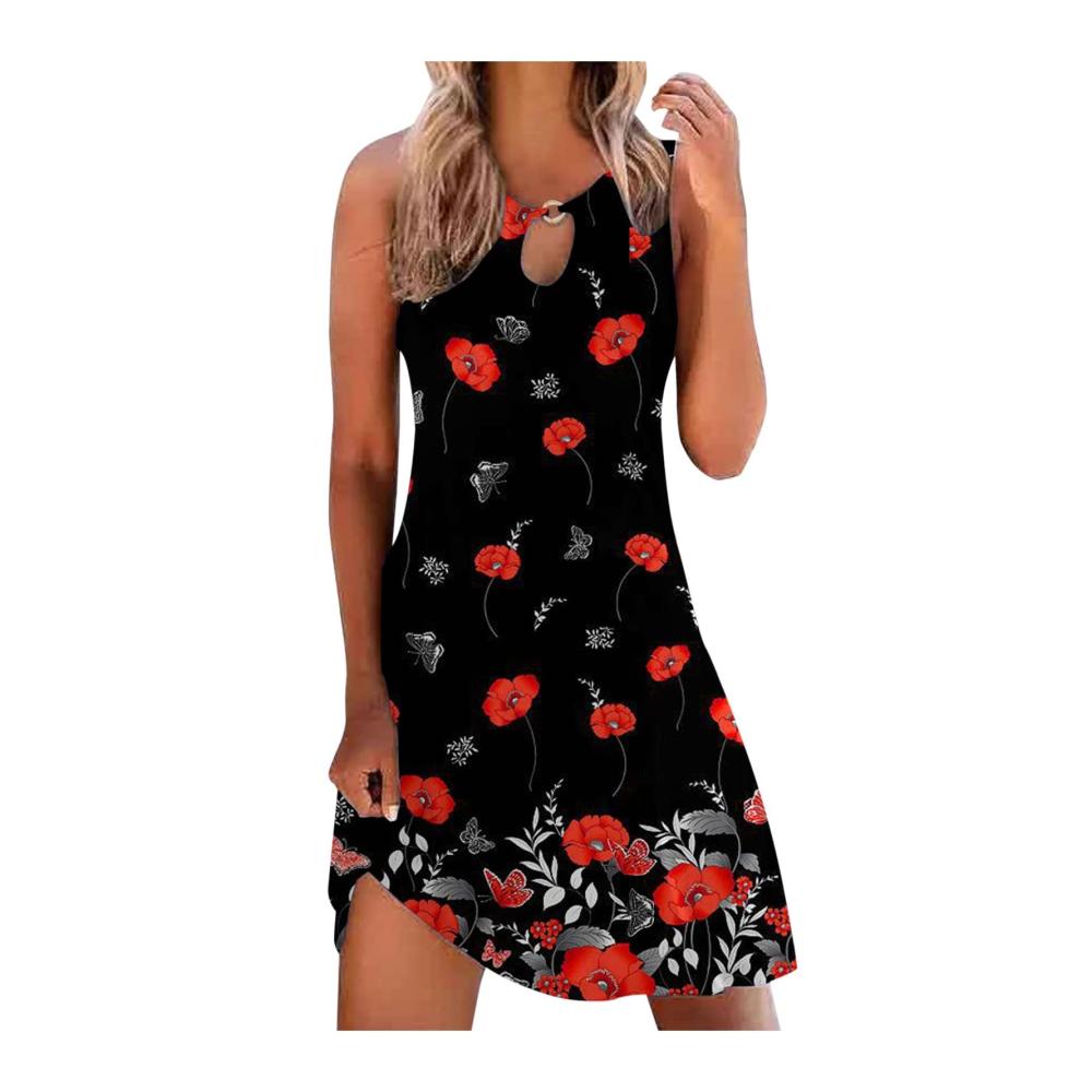 04-rot Sommerkleider Damen