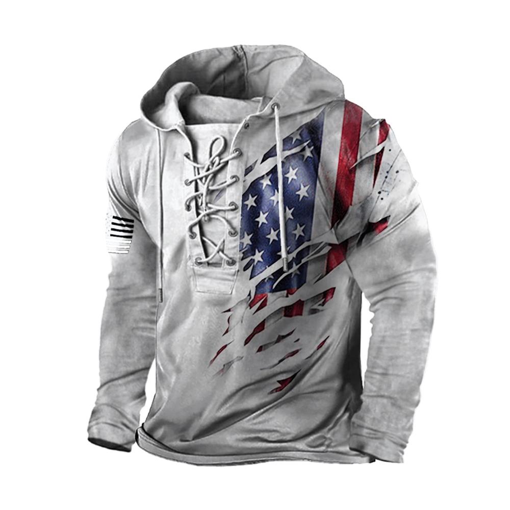 02weiß Kapuzenpullover für Herren