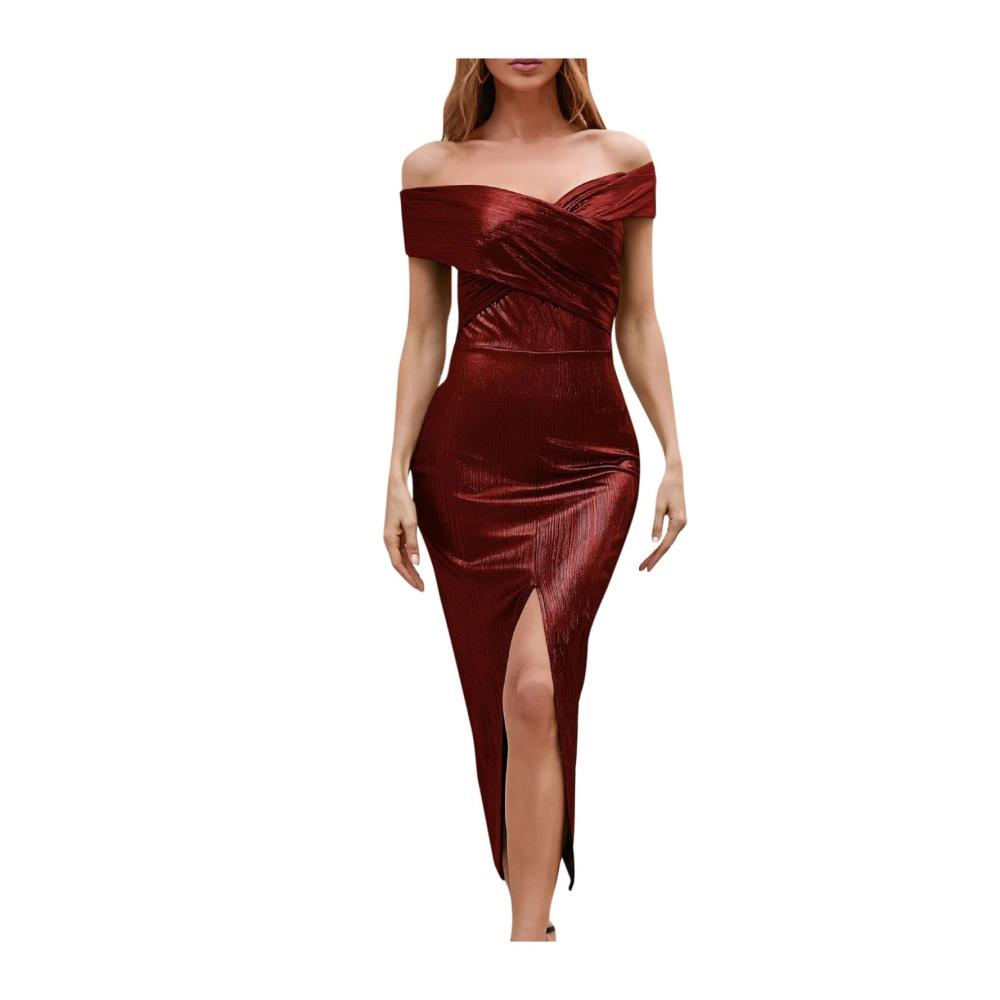 01rot Kleid Herbstskleider für Frauen 2023