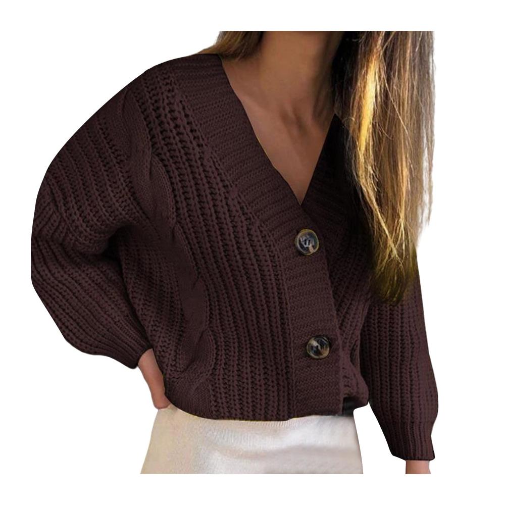 02-kaffee Pullover & Strickjacken für Damen