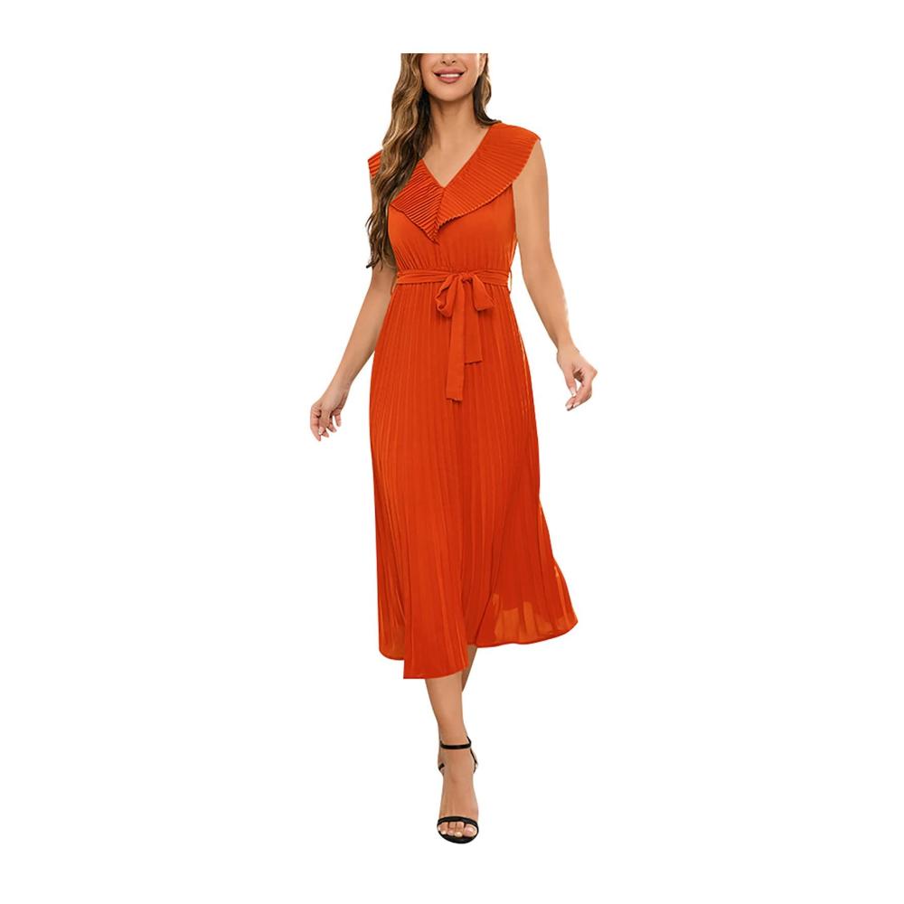 01-orange Damen Sommerkleider