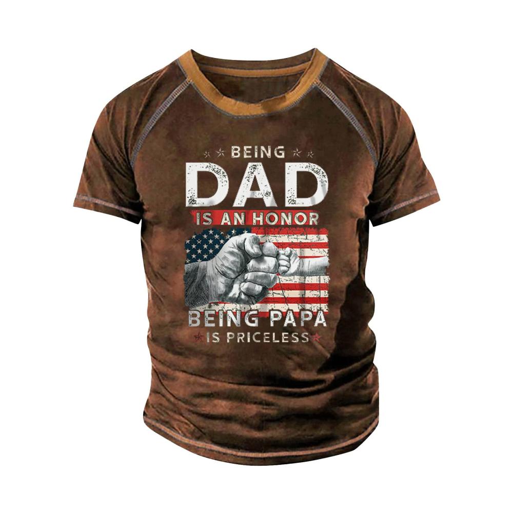 05-braun Kurzarm Shirts Herren
