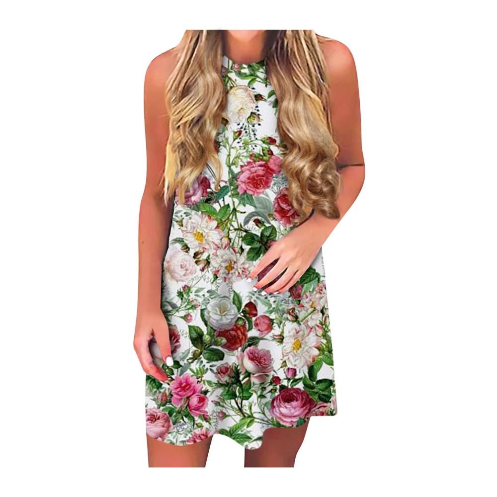 02-pink Damen Sommerkleider