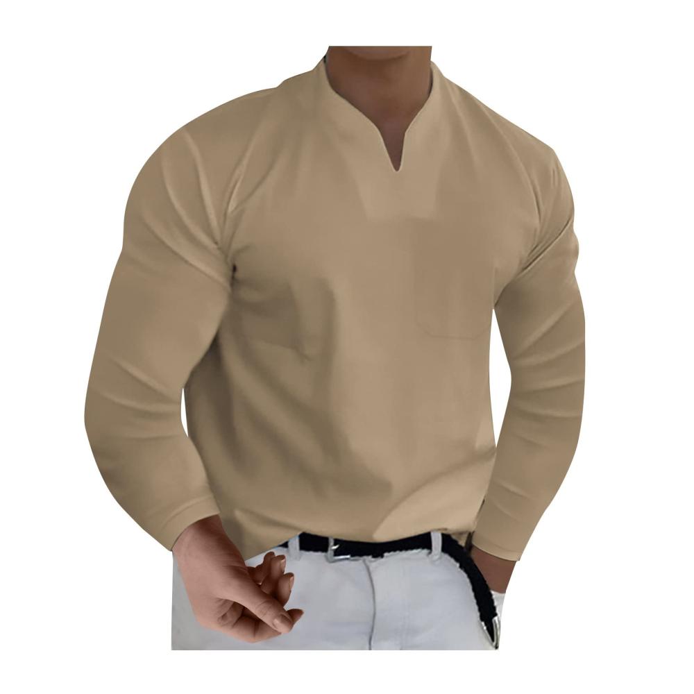08khaki Langarmshirts für Herren