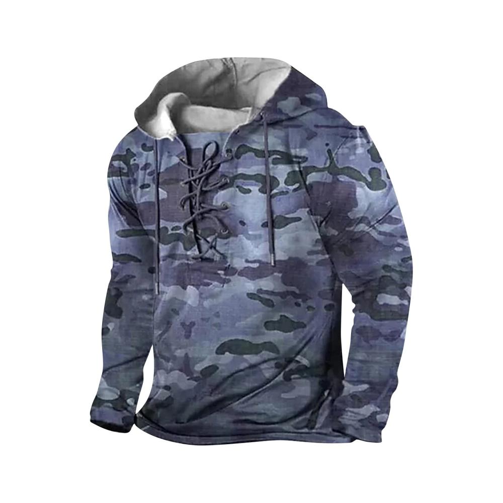 02blau Herren Pullover Strickjacke