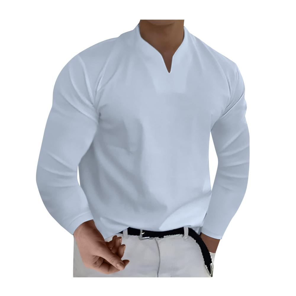 09weiß Langarmshirts für Herren